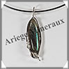 LABRADORITE - Pendentif Argent - Ovale - 50x18 mm - W013 Madagascar