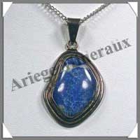 LAPIS LAZULI - Pendentif Argent - Free Form - 35 mm - A001