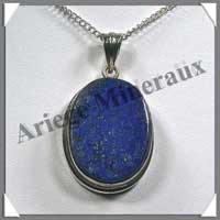 LAPIS LAZULI - Pendentif Argent - Ovale - 30 mm - C007