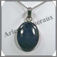 LAPIS LAZULI - Pendentif Argent - Ovale - 30 mm - C010