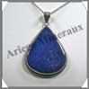 LAPIS LAZULI - Pendentif Argent - Goutte - 50 mm - C014 Afghanistan