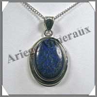 LAPIS LAZULI - Pendentif Argent - Ovale - 33 mm - P009