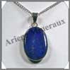 LAPIS LAZULI - Pendentif Argent - Ovale - 24 mm - Z001 Afghanistan