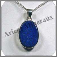 LAPIS LAZULI - Pendentif Argent - Ovale - 27 mm - Z002