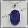 LAPIS LAZULI - Pendentif Argent - Ovale - 30x20 mm - W001 Afghanistan
