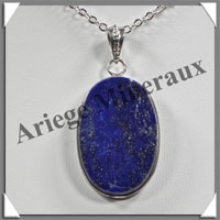 LAPIS LAZULI - Pendentif Argent - Ovale - 30x20 mm - W001