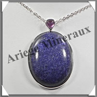 LAPIS LAZULI - Pendentif Argent - Ovale - 45x35 mm - W002