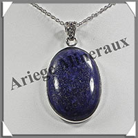 LAPIS LAZULI - Pendentif Argent - Ovale - 40x28 mm - W003