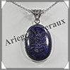 LAPIS LAZULI - Pendentif Argent - Ovale - 40x28 mm - W004 Afghanistan