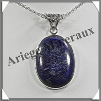 LAPIS LAZULI - Pendentif Argent - Ovale - 40x28 mm - W004
