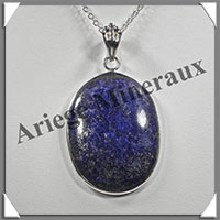 LAPIS LAZULI - Pendentif Argent - Ovale - 43x30 mm - W005