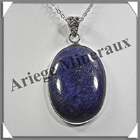 LAPIS LAZULI - Pendentif Argent - Ovale - 40x28 mm - W006