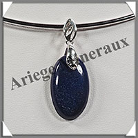 LAPIS LAZULI - Pendentif Argent - Ovale - 25x15 mm - W007
