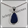 LAPIS LAZULI - Pendentif Argent - Goutte - 25x15 mm - W010 Afghanistan