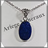 LAPIS LAZULI - Pendentif Argent - Ovale - 30x25 mm - W011 Afghanistan