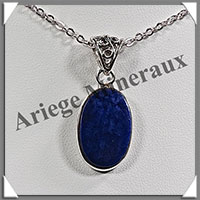 LAPIS LAZULI - Pendentif Argent - Ovale - 30x25 mm - W011