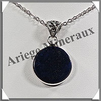 LAPIS LAZULI - Pendentif Argent - Rond - Diamtre : 20 mm - W013
