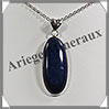 LAPIS LAZULI - Pendentif Argent - Ovale - 42x15 mm - W014 Afghanistan