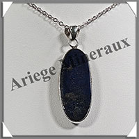 LAPIS LAZULI - Pendentif Argent - Ovale - 42x15 mm - W014
