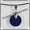 LAPIS LAZULI - Pendentif Argent - Rond - Diamtre : 15 mm - W015 Afghanistan