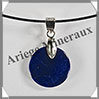 LAPIS LAZULI - Pendentif Argent - Rond - Diamtre : 18 mm - W016 Afghanistan