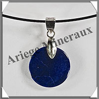 LAPIS LAZULI - Pendentif Argent - Rond - Diamtre : 18 mm - W016