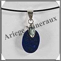LAPIS LAZULI - Pendentif Argent - Ovale - 15x10 mm - W017