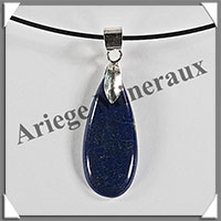 LAPIS LAZULI - Pendentif Argent - Goutte - 28x12 mm - W019