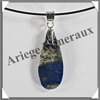 LAPIS LAZULI - Pendentif Argent - Goutte - 28x12 mm - W019
