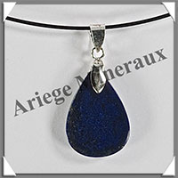 LAPIS LAZULI - Pendentif Argent - Goutte - 22x15 mm - W022