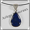 LAPIS LAZULI - Pendentif Argent - Goutte - 25x17 mm - W025 Afghanistan