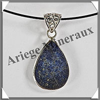 LAPIS LAZULI - Pendentif Argent - Goutte - 25x17 mm - W025
