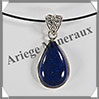 LAPIS LAZULI - Pendentif Argent - Goutte - 22x16 mm - W026 Afghanistan