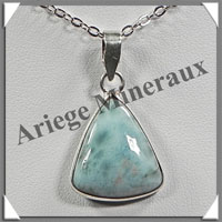 LARIMAR - Pendentif Argent - Triangle - 19x17 mm - W001