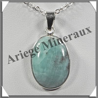 LARIMAR - Pendentif Argent - Ovale - 22x17 mm - W002
