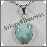 LARIMAR - Pendentif Argent - Ovale - 21x16 mm - W003