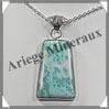 LARIMAR - Pendentif Argent - Trapze - 30x22 mm - W008 Saint-Domingue