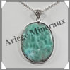 LARIMAR - Pendentif Argent - Ovale - 42x33 mm - W010 Saint-Domingue