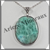 LARIMAR - Pendentif Argent - Ovale - 42x33 mm - W010