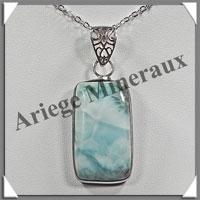 LARIMAR - Pendentif Argent - Rectangle - 30x18 mm - W011
