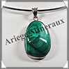 MALACHITE - Pendentif Argent - Free Form - 35x25 mm - C001 Zare
