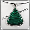MALACHITE - Pendentif Argent - Triangle - 55x50 mm - C006 Zare