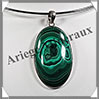 MALACHITE - Pendentif Argent - Ovale - 50x27 mm - M001 Zare