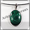 MALACHITE - Pendentif Argent - Ovale - 30x20 mm - M002 Zare