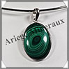 MALACHITE - Pendentif Argent - Ovale - 28x20 mm - M004 Zare