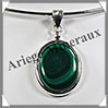 MALACHITE - Pendentif Argent - Ovale - 30x24 mm - P010 Zare