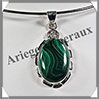 MALACHITE - Pendentif Argent - Ovale - 30x22 mm - P011 Zare