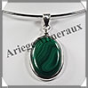 MALACHITE - Pendentif Argent - Ovale - 35x25 mm - P012 Zare