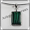 MALACHITE - Pendentif Argent - Rectangle - 30x22 mm - P013 Zare