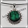 MALACHITE - Pendentif Argent - Rond - 28 mm - P015 Zare